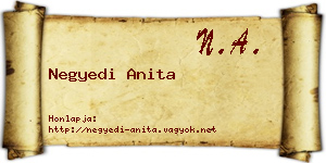 Negyedi Anita névjegykártya